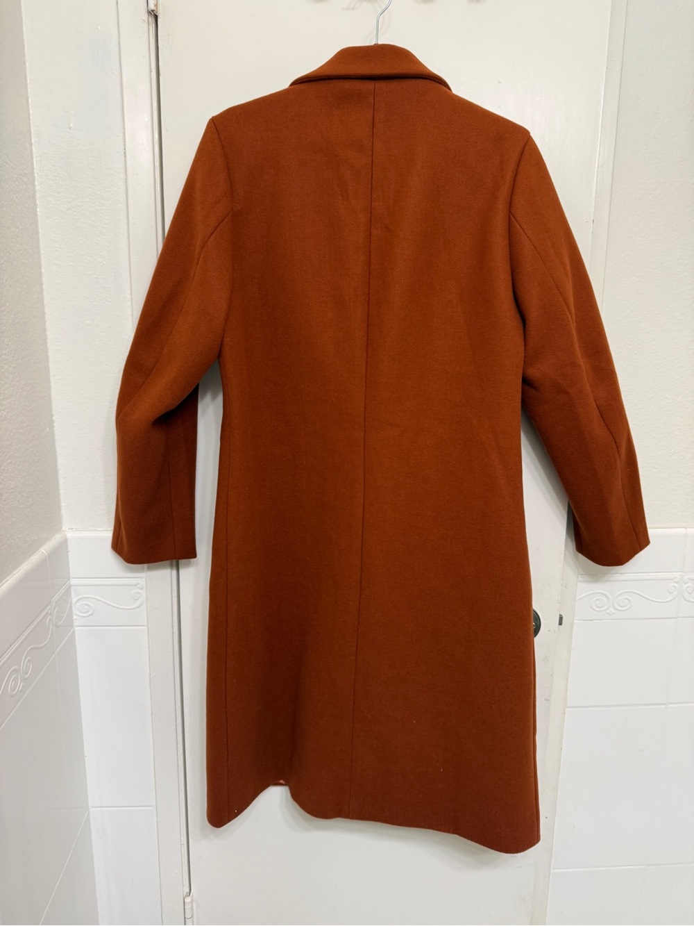 Trench Coat in Burnt Orange - Picture 3 of 7